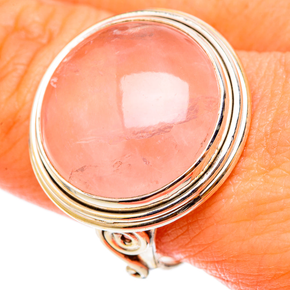 Rose Quartz Rings handcrafted by Anasilvercos - RING101575