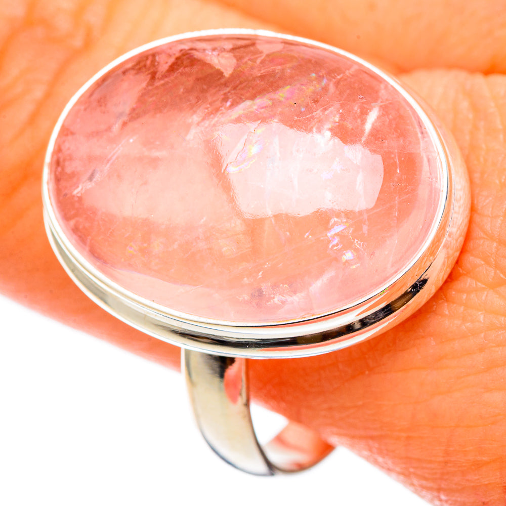 Rose Quartz Rings handcrafted by Anasilvercos - RING101577