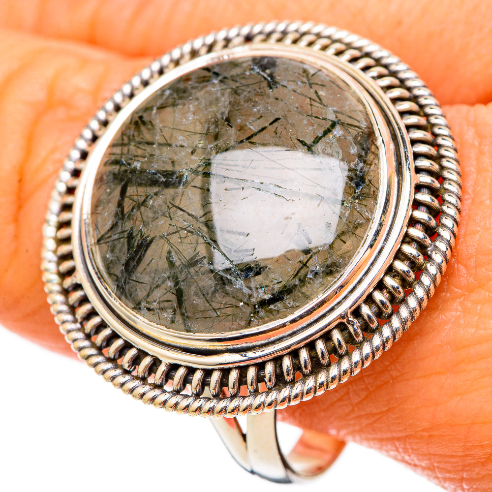 Tourmalinated Quartz Rings handcrafted by Anasilvercos - RING101581