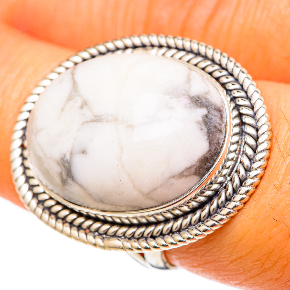 Howlite Rings handcrafted by Anasilvercos - RING101582
