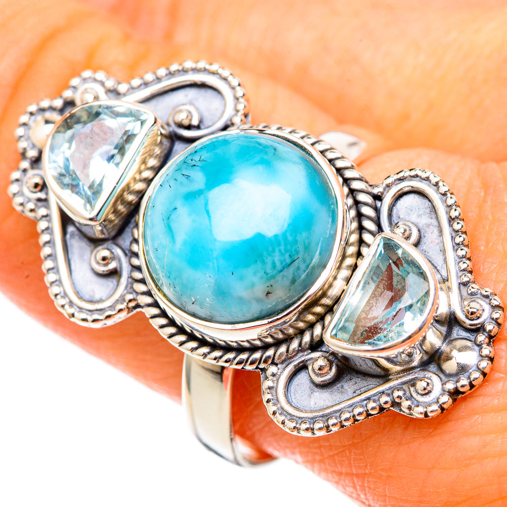 Larimar Rings handcrafted by Anasilvercos - RING101587