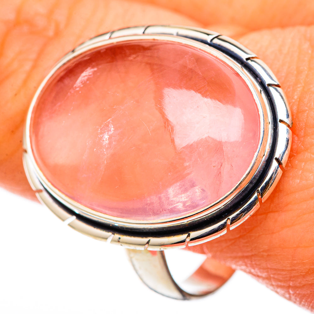 Rose Quartz Rings handcrafted by Anasilvercos - RING101592