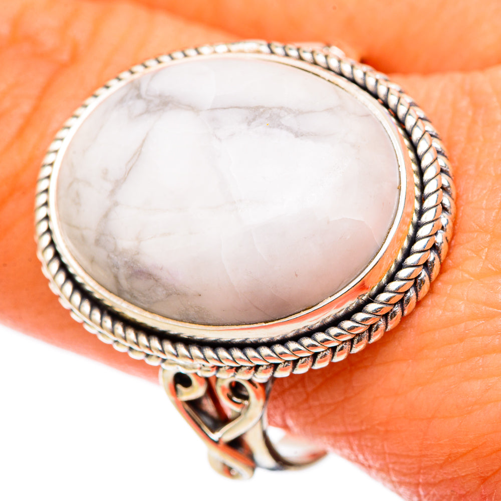 Howlite Rings handcrafted by Anasilvercos - RING101601