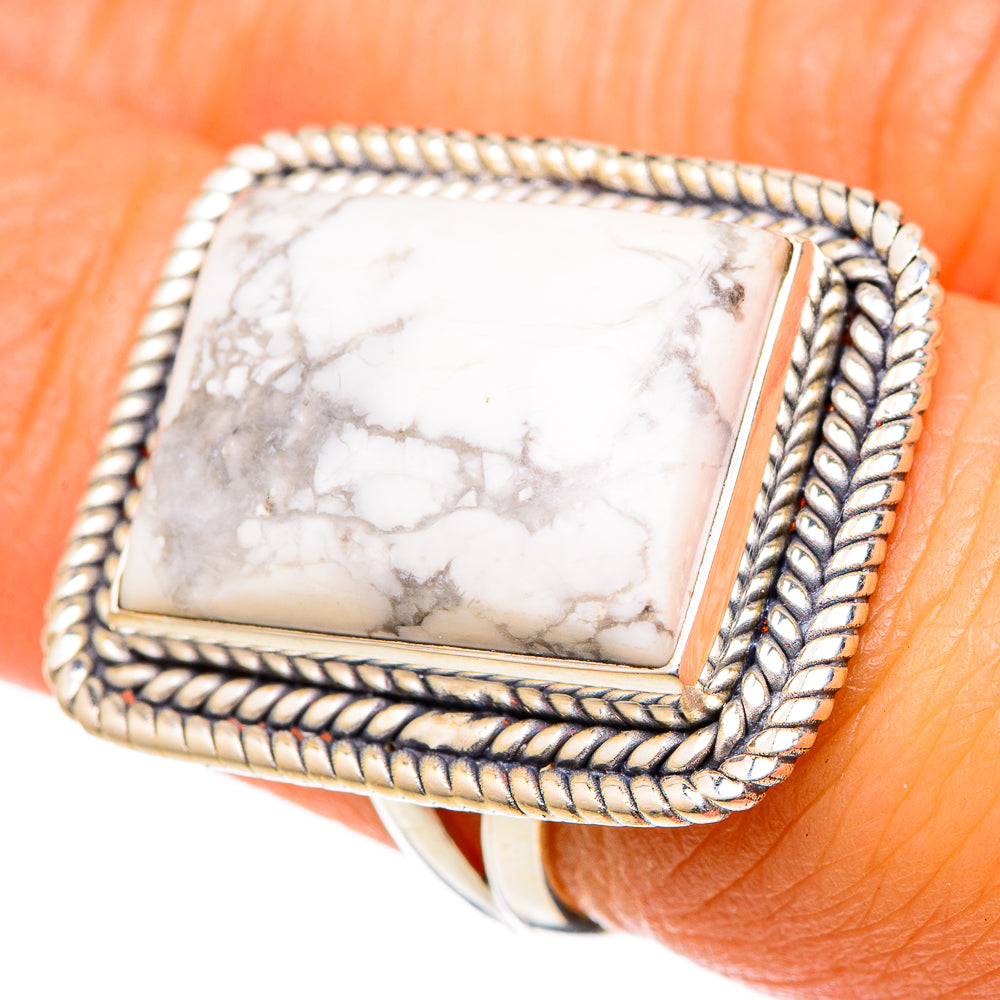 Howlite Rings handcrafted by Anasilvercos - RING101604