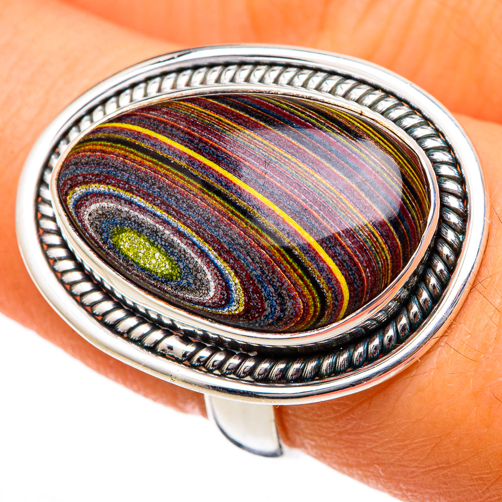 Fordite Rings handcrafted by Anasilvercos - RING101636