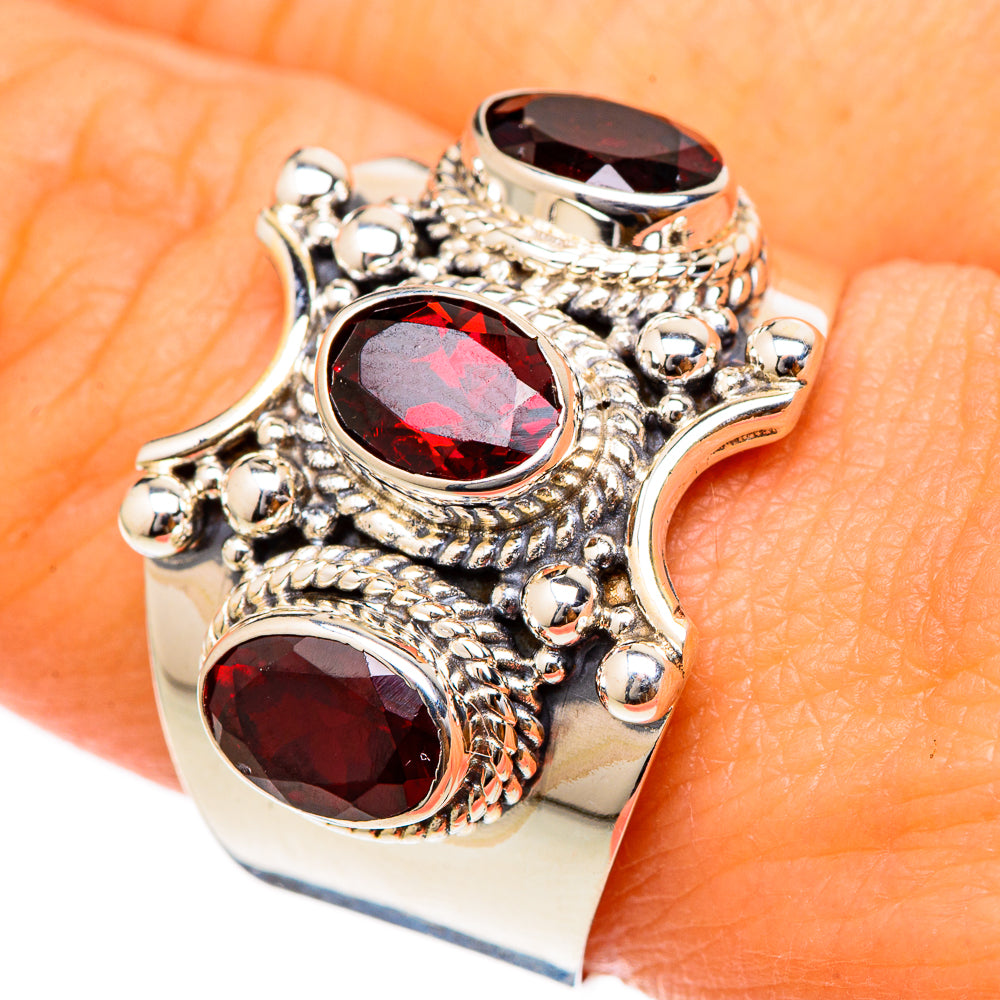 Garnet Rings handcrafted by Anasilvercos - RING101643