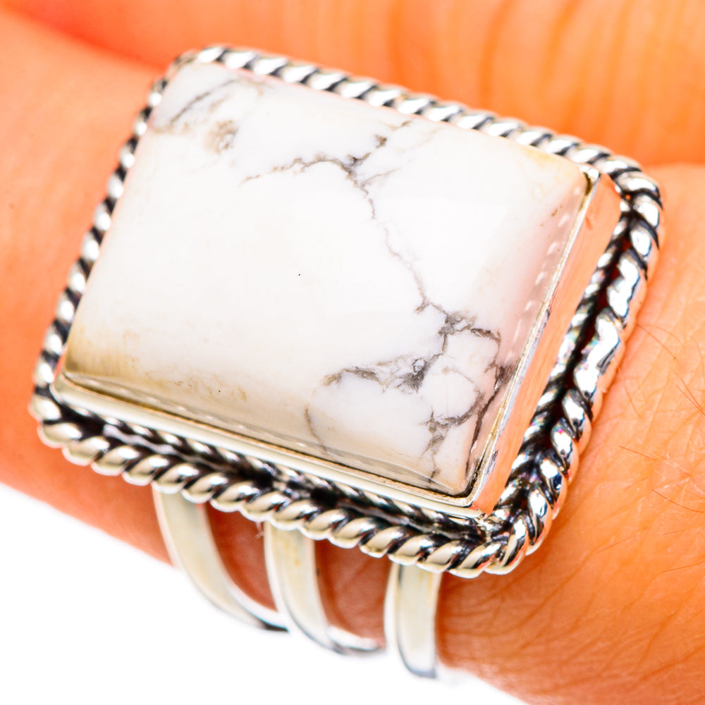Howlite Rings handcrafted by Anasilvercos - RING101650