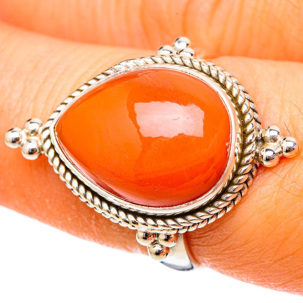 Carnelian Rings handcrafted by Anasilvercos - RING101665