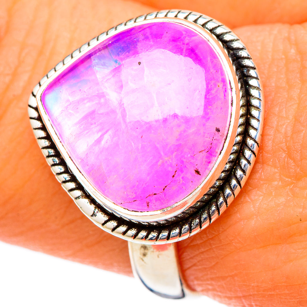 Pink Moonstone Rings handcrafted by Anasilvercos - RING101667