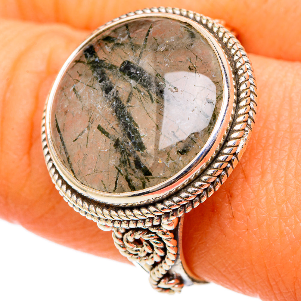 Tourmalinated Quartz Rings handcrafted by Anasilvercos - RING101674