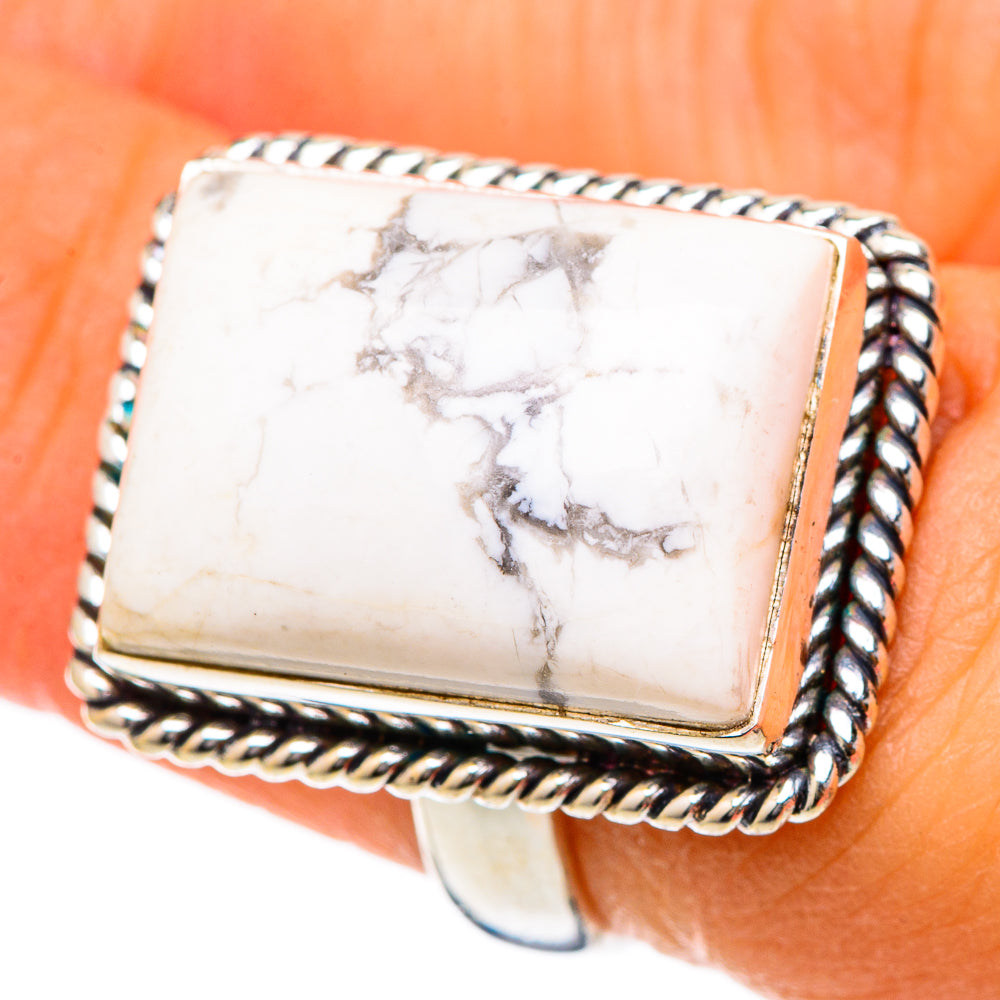 Howlite Rings handcrafted by Anasilvercos - RING101677