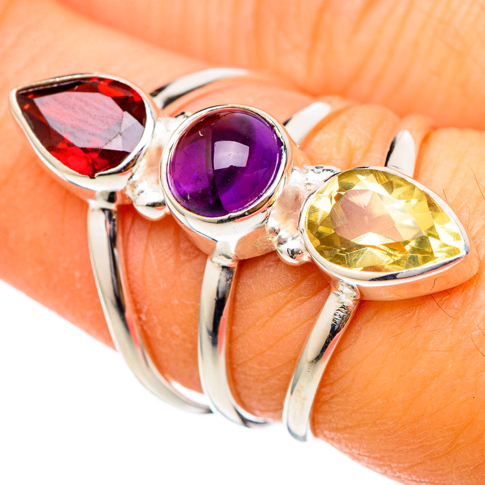 Garnet Rings handcrafted by Anasilvercos - RING101679
