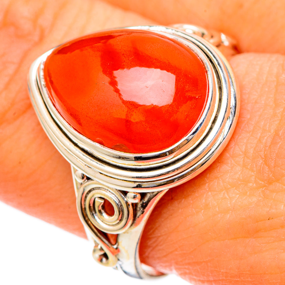 Carnelian Rings handcrafted by Anasilvercos - RING101691