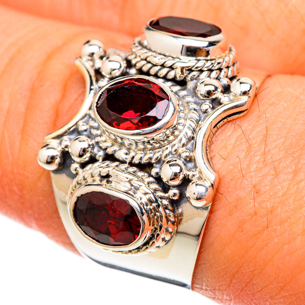 Garnet Rings handcrafted by Anasilvercos - RING101694