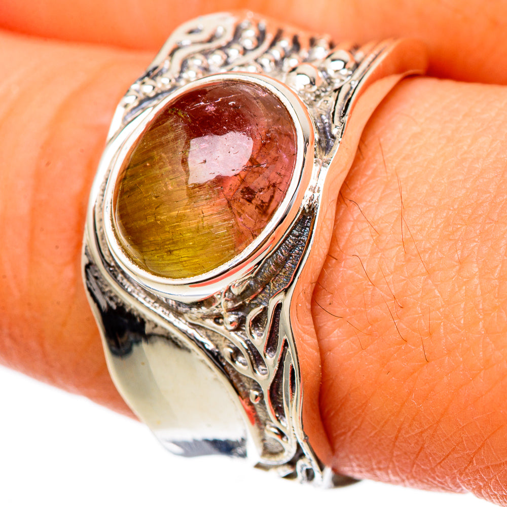 Watermelon Tourmaline Rings handcrafted by Anasilvercos - RING101703