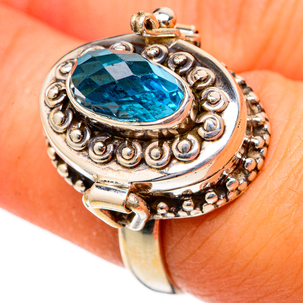 Swiss Blue Topaz Rings handcrafted by Anasilvercos - RING101708