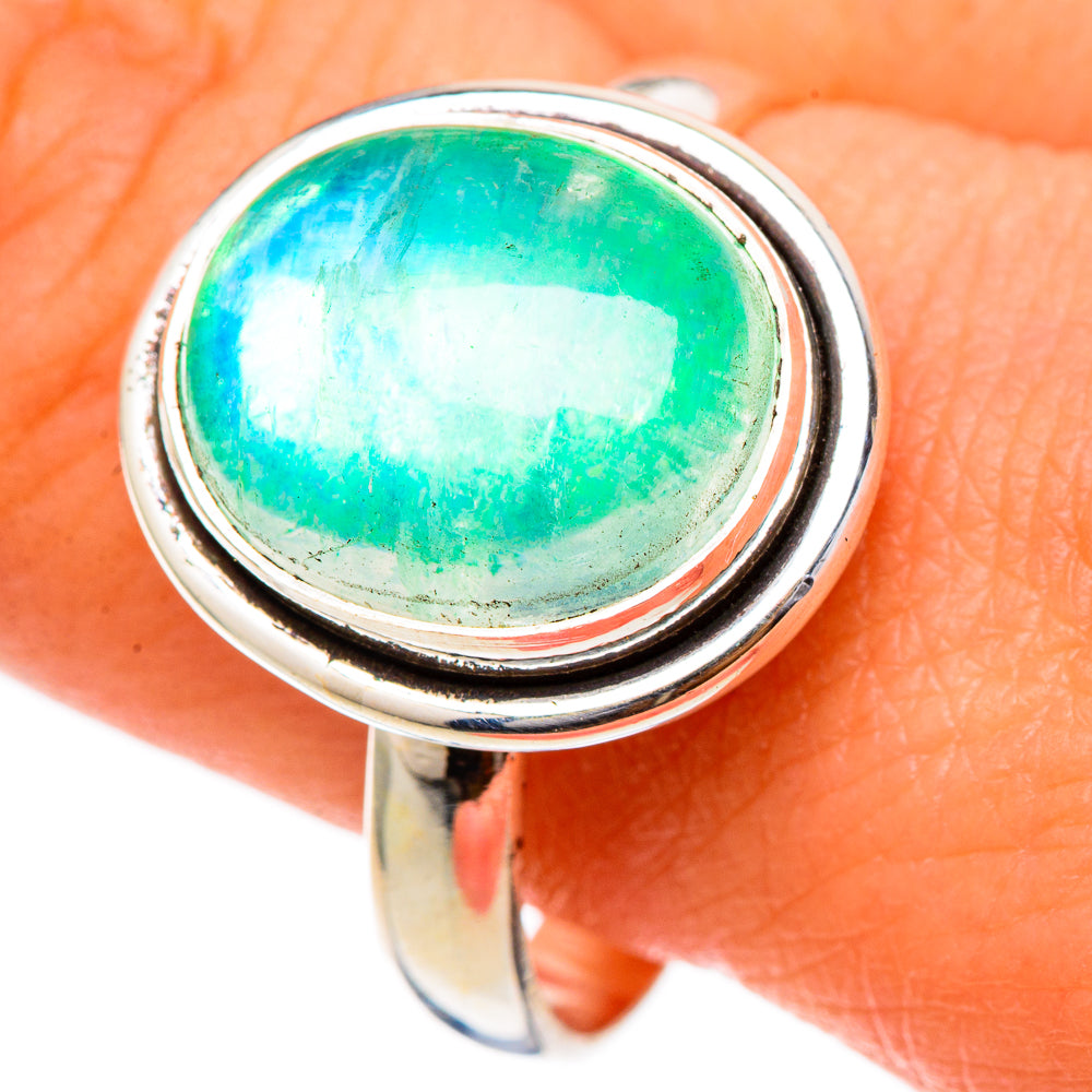 Green Moonstone Rings handcrafted by Anasilvercos - RING101710