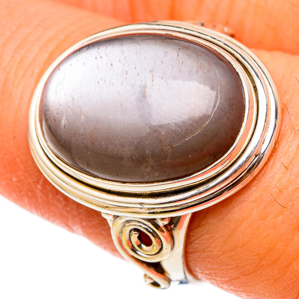 Gold Sheen Obsidian Rings handcrafted by Anasilvercos - RING101712
