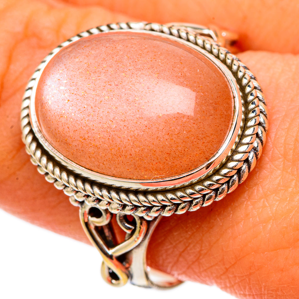 Sunstone Rings handcrafted by Anasilvercos - RING101714