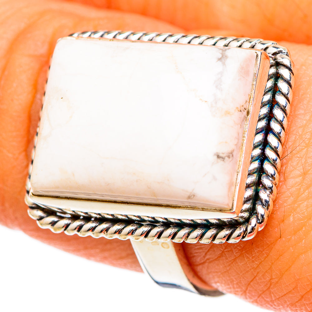 Howlite Rings handcrafted by Anasilvercos - RING101721