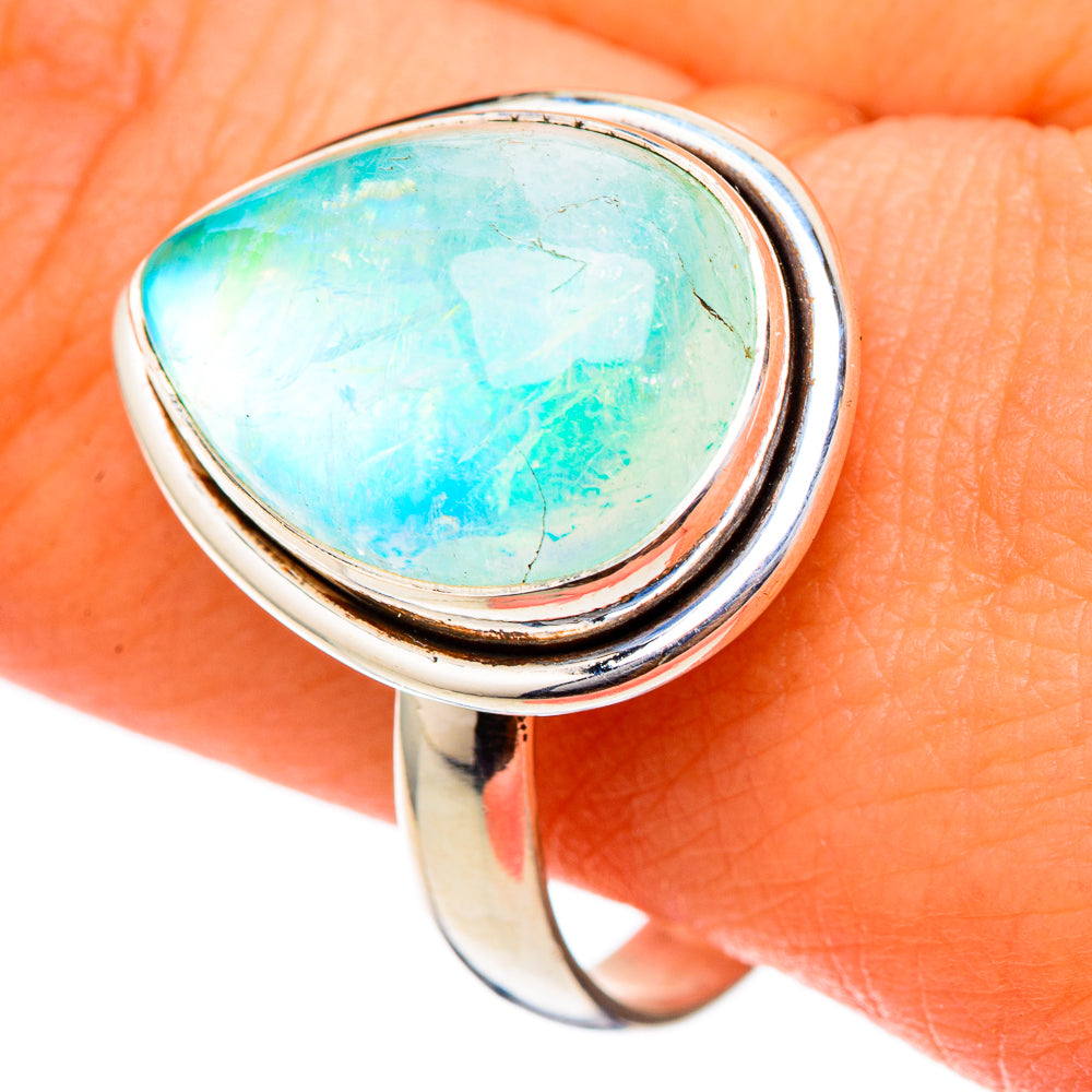 Green Moonstone Rings handcrafted by Anasilvercos - RING101728