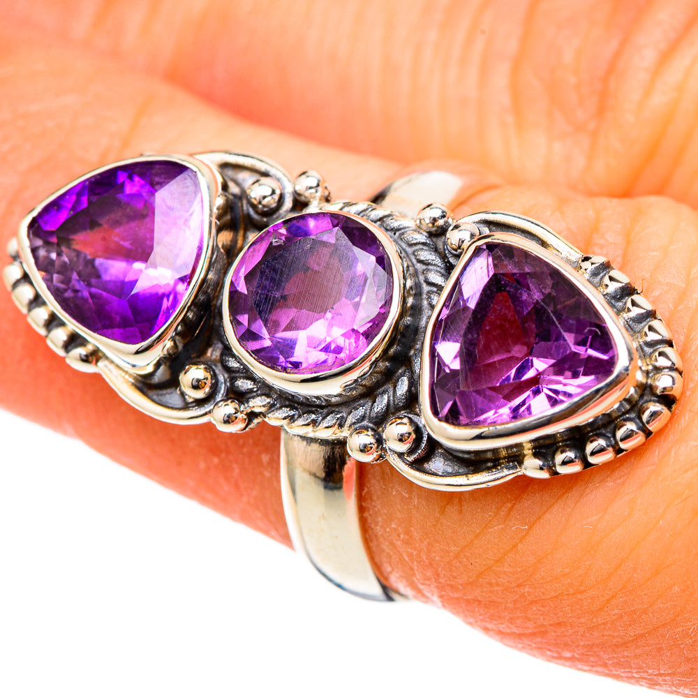 Amethyst Rings handcrafted by Anasilvercos - RING101737