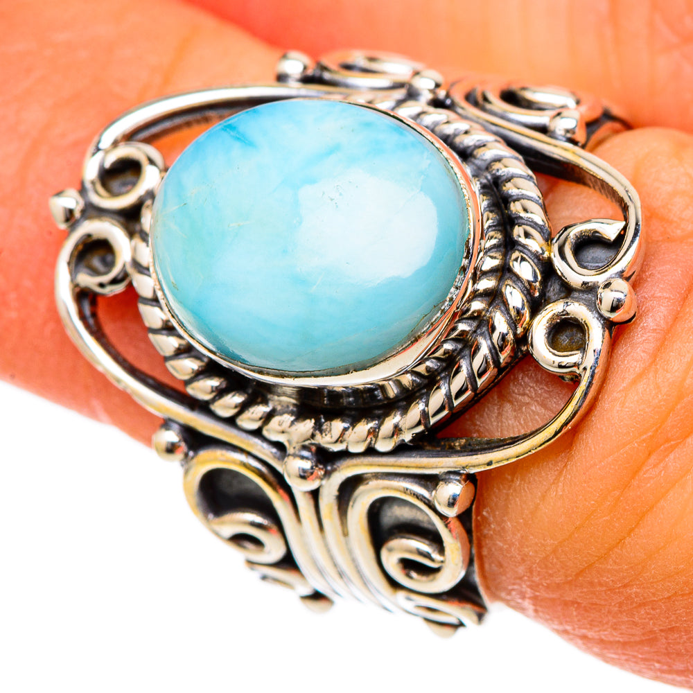 Larimar Rings handcrafted by Anasilvercos - RING101741