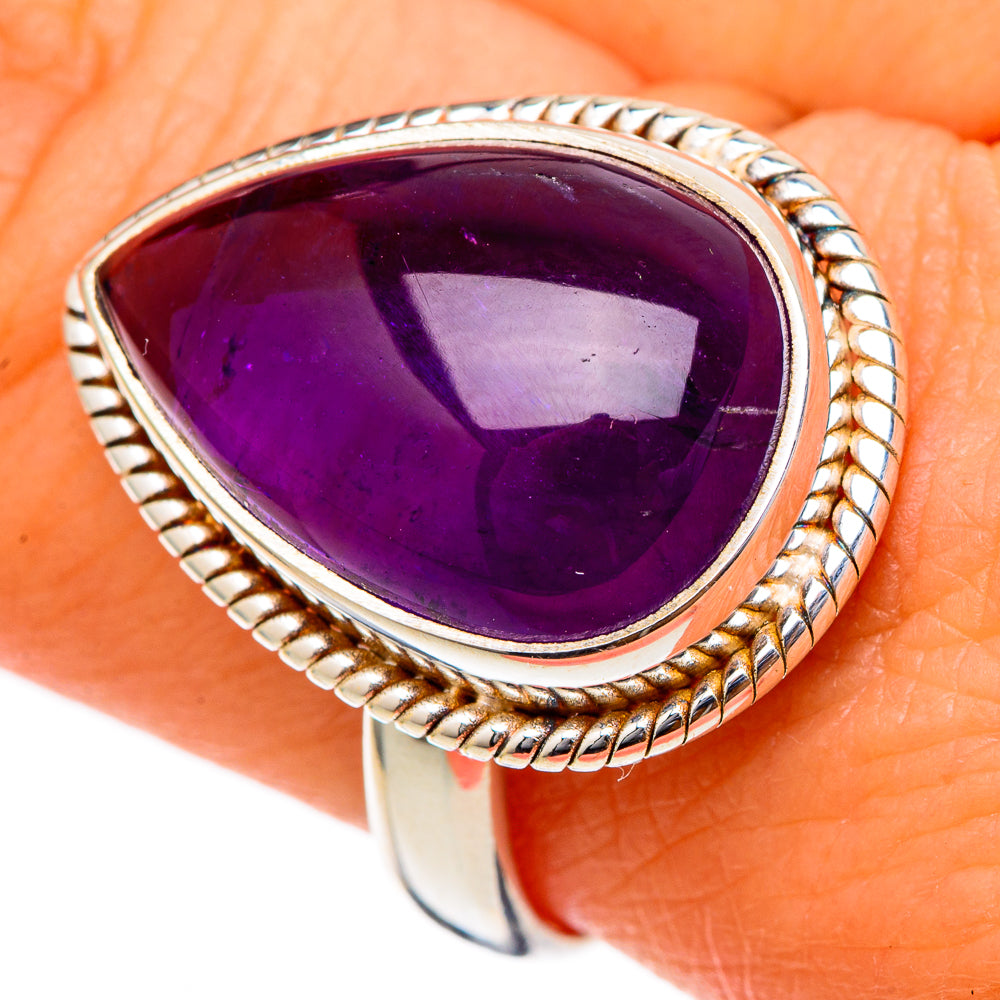 Amethyst Rings handcrafted by Anasilvercos - RING101786