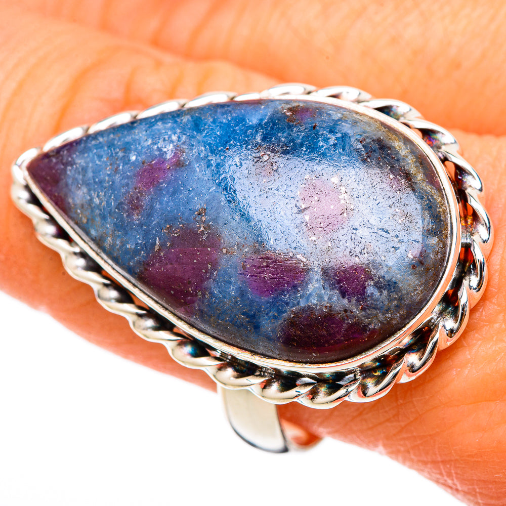 Ruby Fuchsite Rings handcrafted by Anasilvercos - RING101800