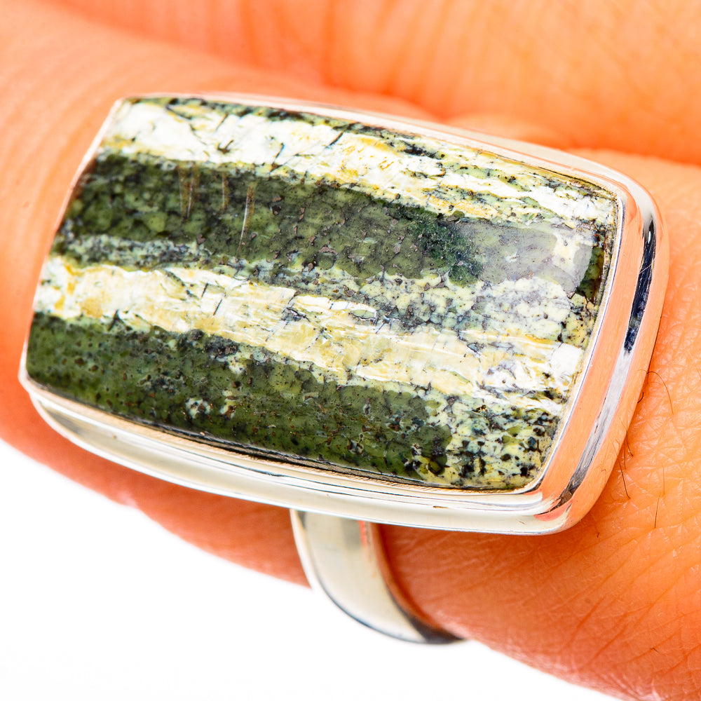 Lizard Jasper Rings handcrafted by Anasilvercos - RING101810