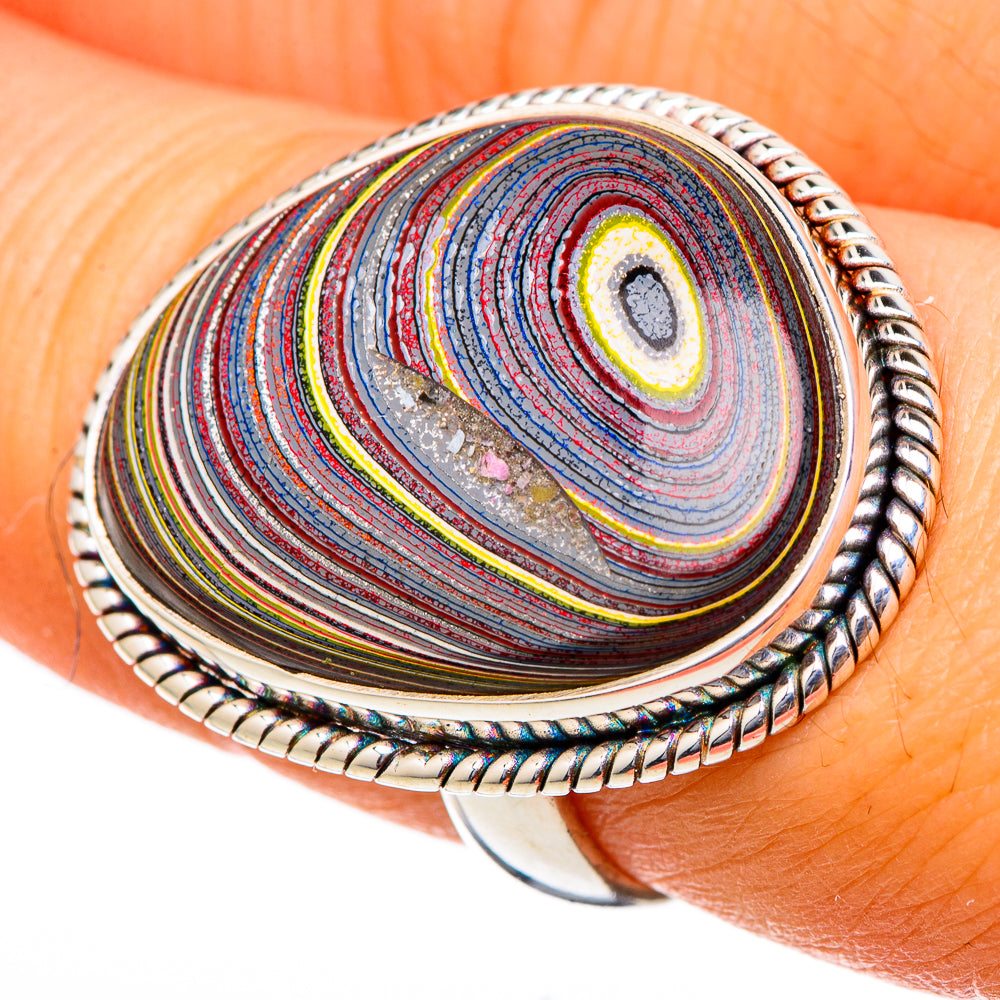 Fordite Rings handcrafted by Anasilvercos - RING101813
