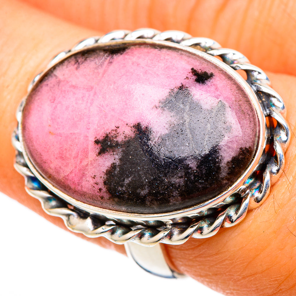 Rhodonite Rings handcrafted by Anasilvercos - RING101819