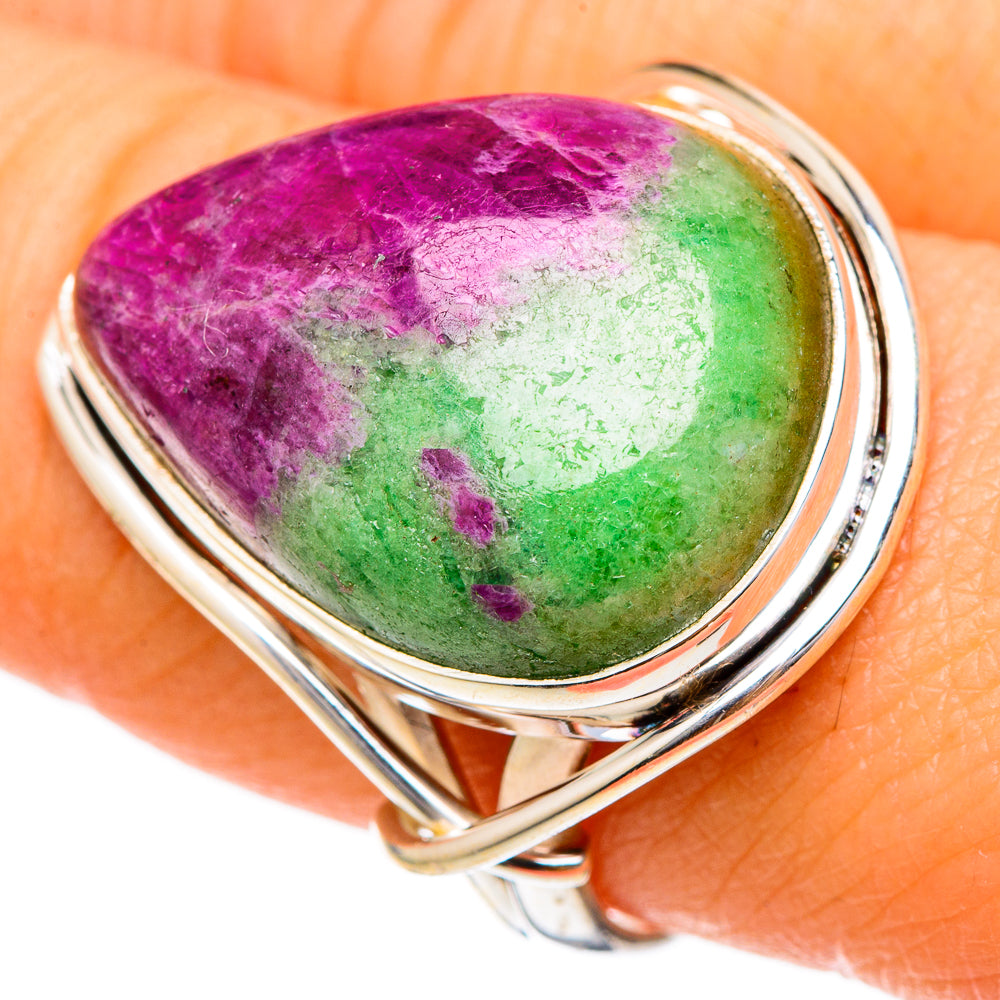 Ruby Zoisite Rings handcrafted by Anasilvercos - RING101837
