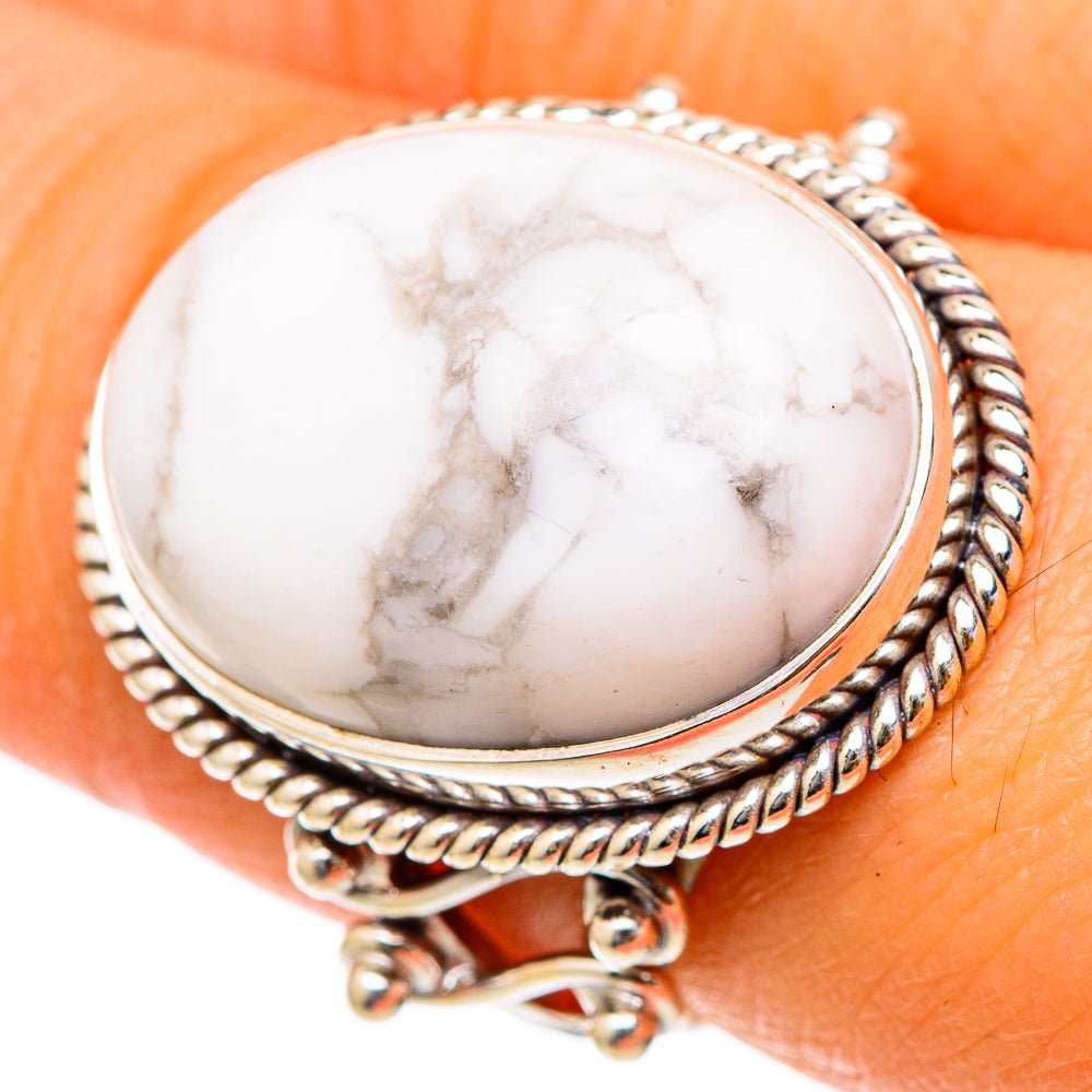 Howlite Rings handcrafted by Anasilvercos - RING101868