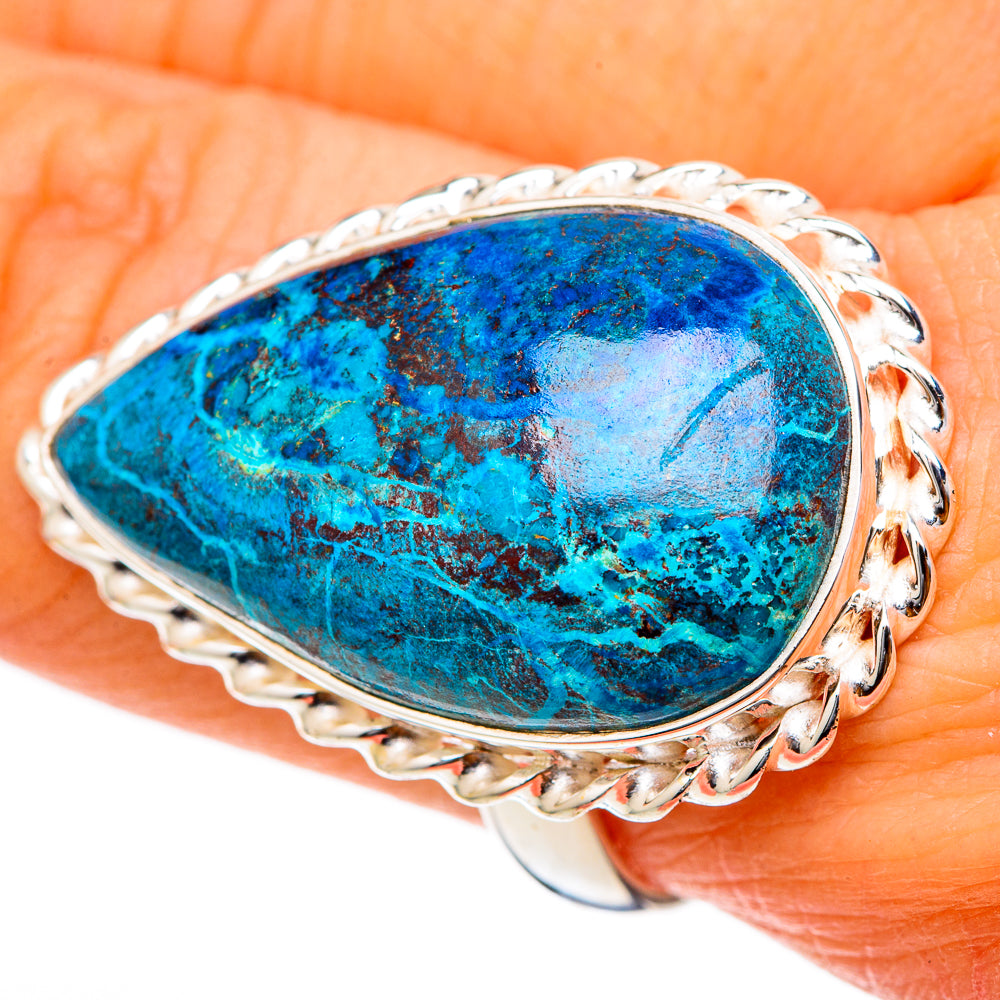 Chrysocolla Rings handcrafted by Anasilvercos - RING101908