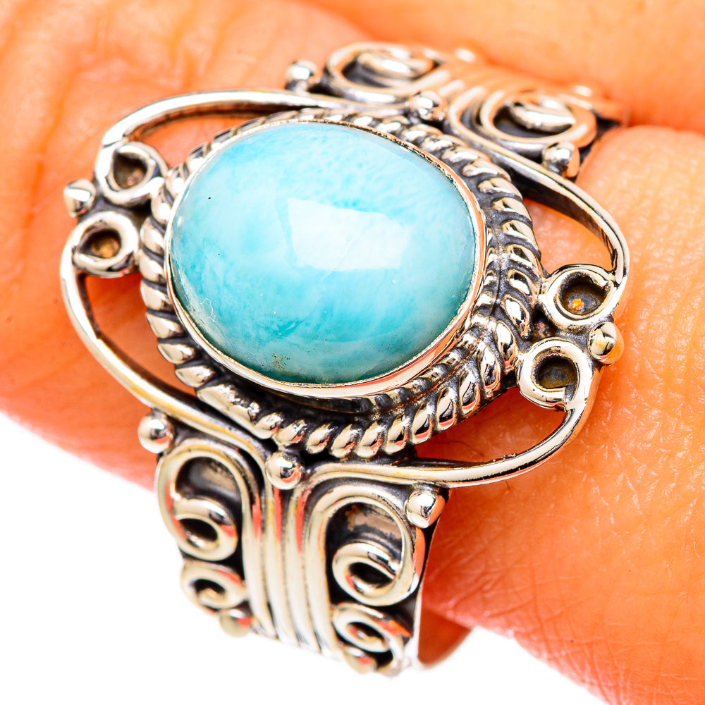 Larimar Rings handcrafted by Anasilvercos - RING101931