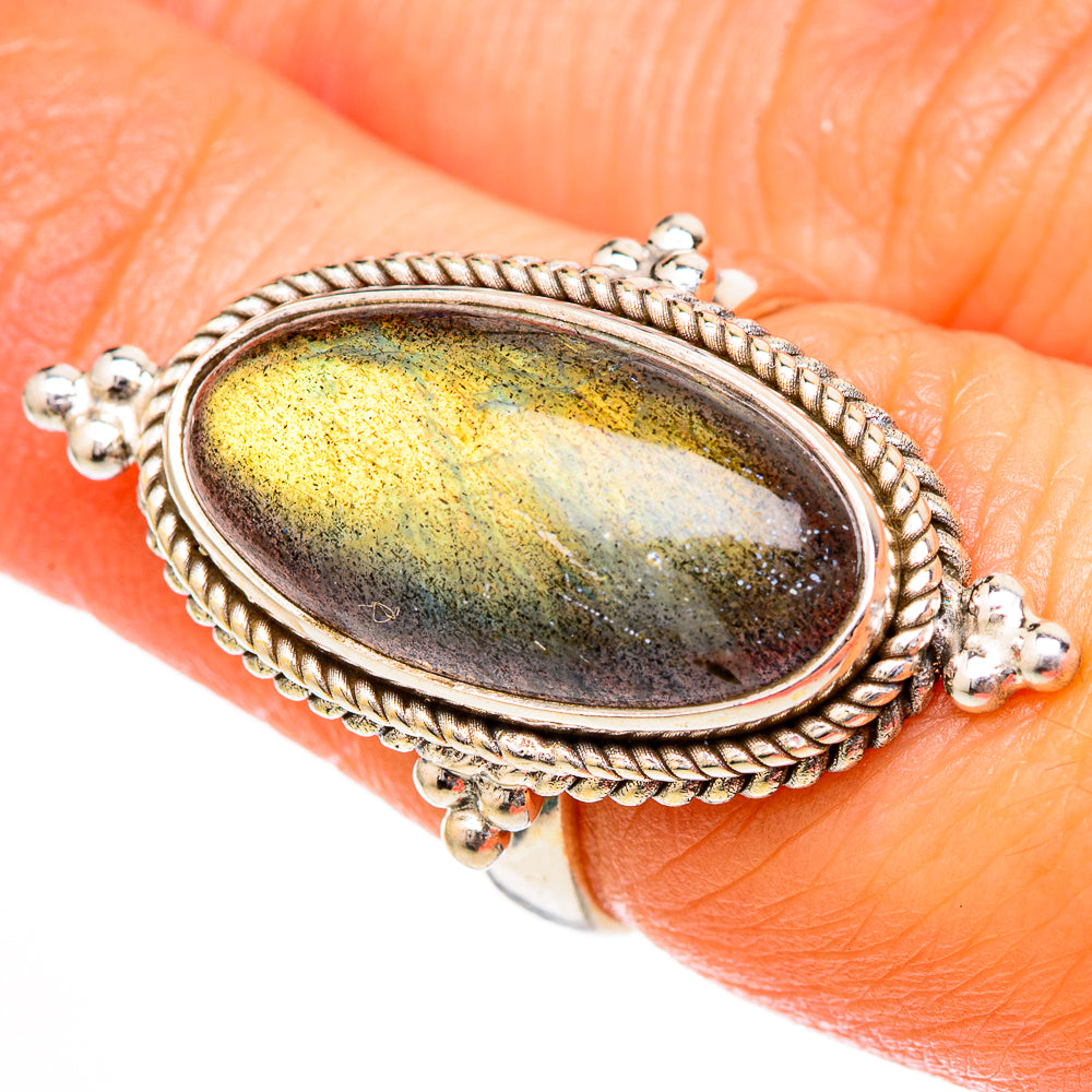 Labradorite Rings handcrafted by Anasilvercos - RING101936