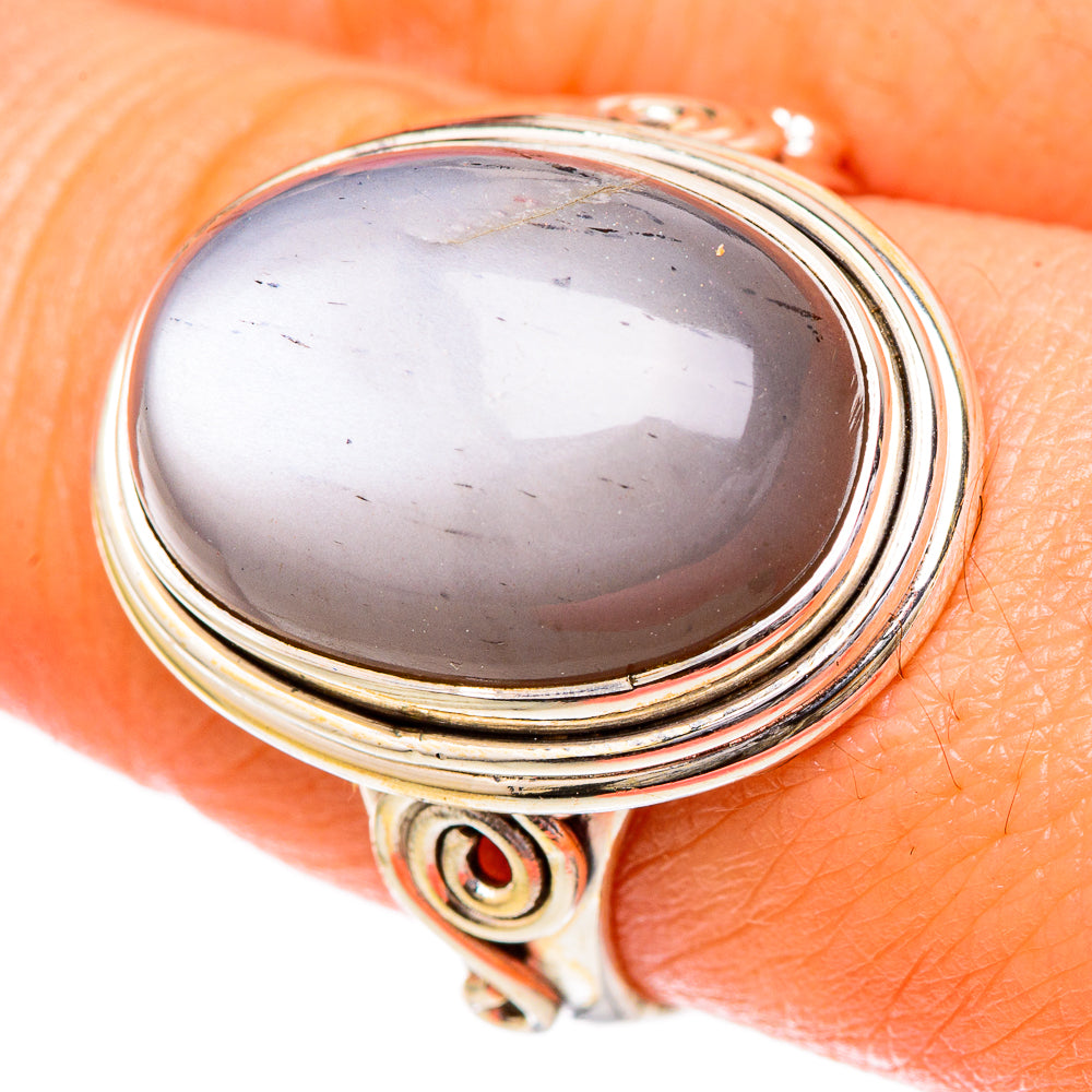 Chocolate Moonstone Rings handcrafted by Anasilvercos - RING101953