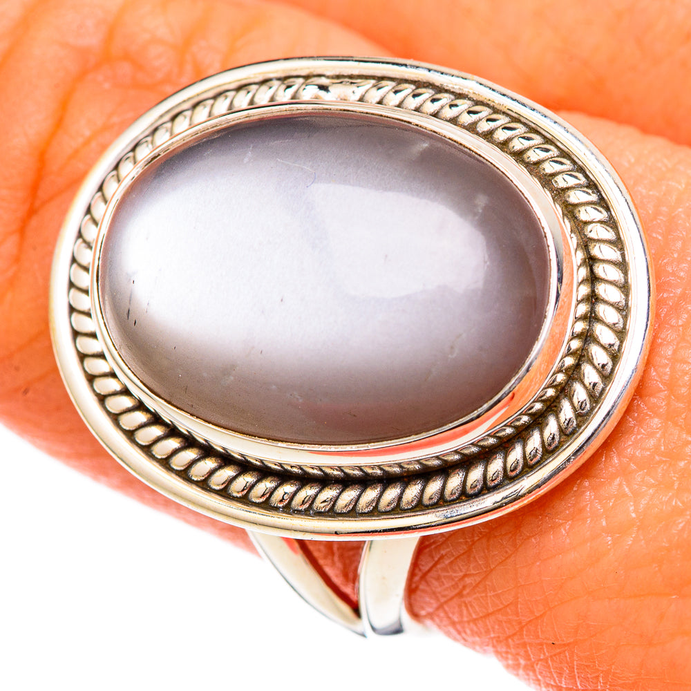 Chocolate Moonstone Rings handcrafted by Anasilvercos - RING101954