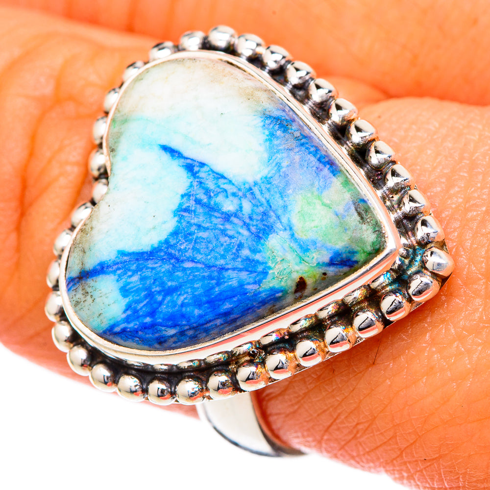 Blue Howlite Rings handcrafted by Anasilvercos - RING101962
