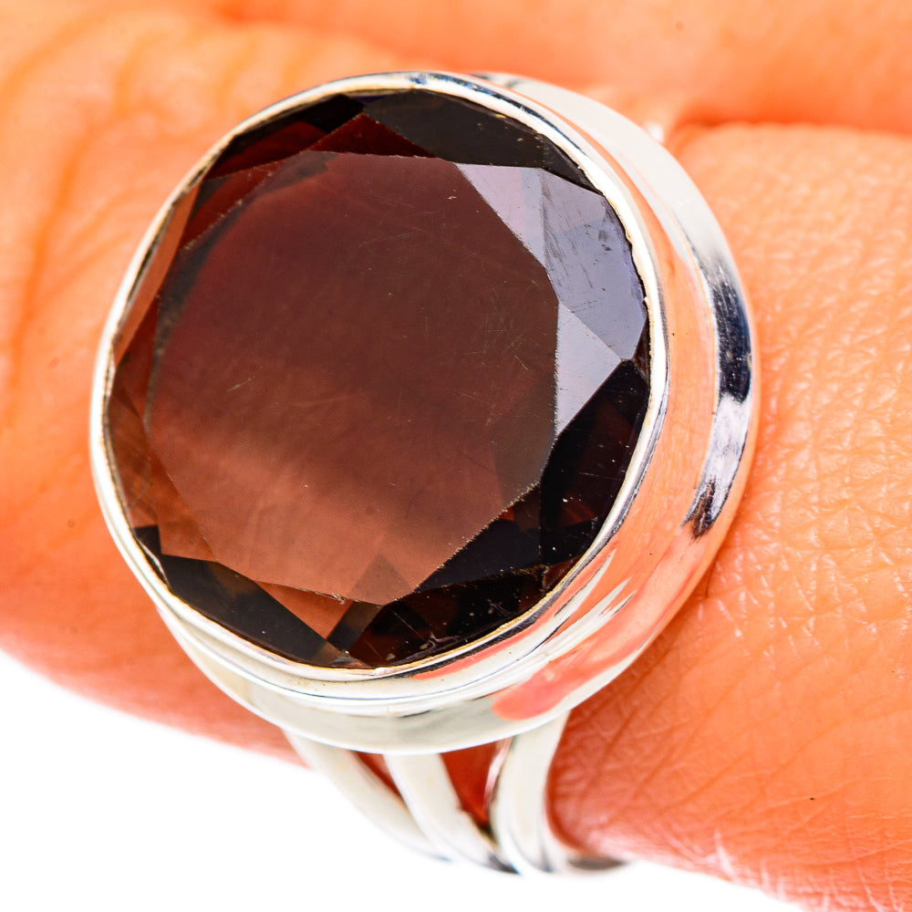 Smoky Quartz Rings handcrafted by Anasilvercos - RING101969