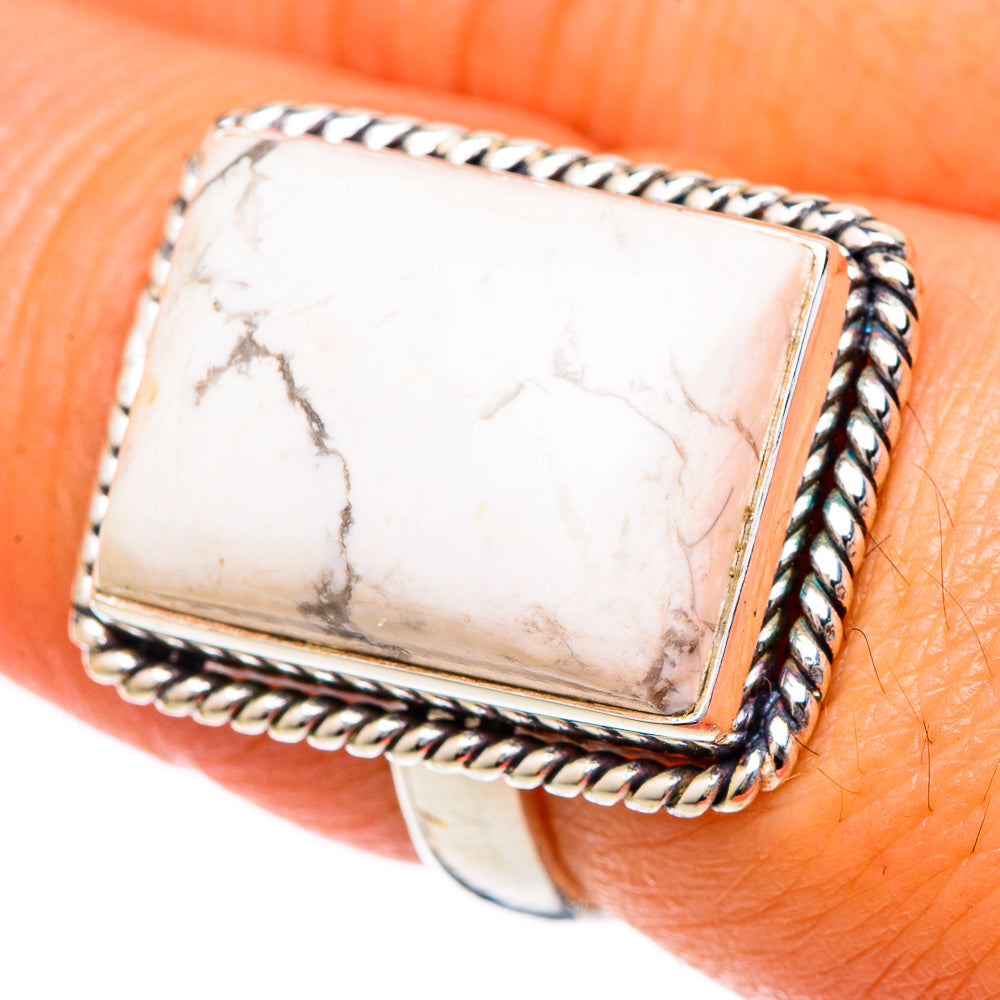 Howlite Rings handcrafted by Anasilvercos - RING101975
