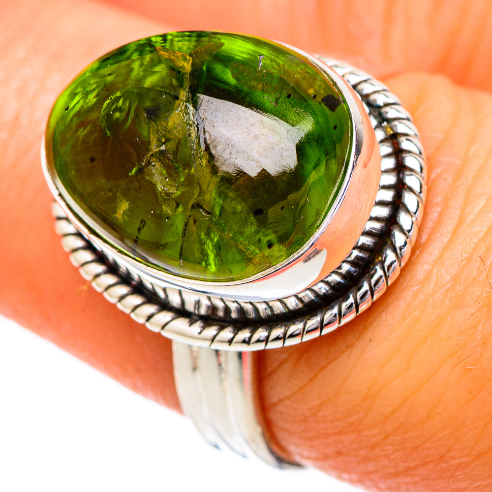 Peridot Rings handcrafted by Anasilvercos - RING101990