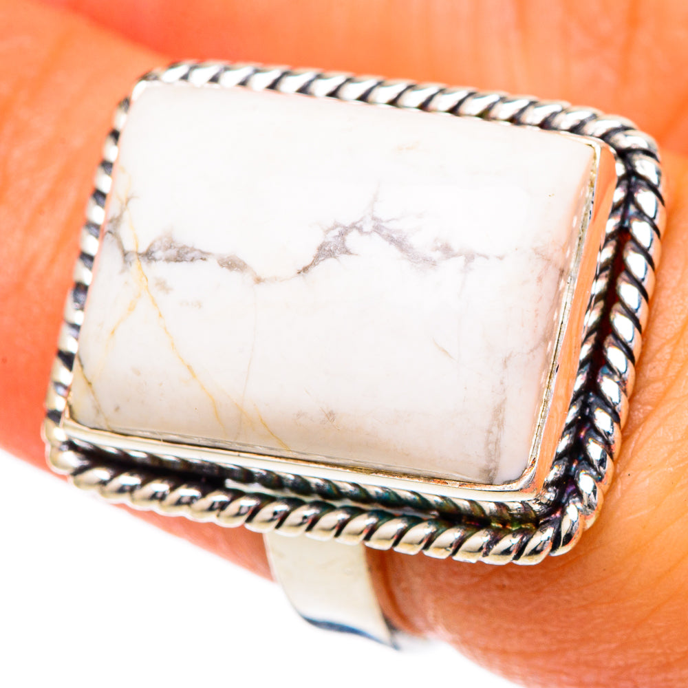 Howlite Rings handcrafted by Anasilvercos - RING101998
