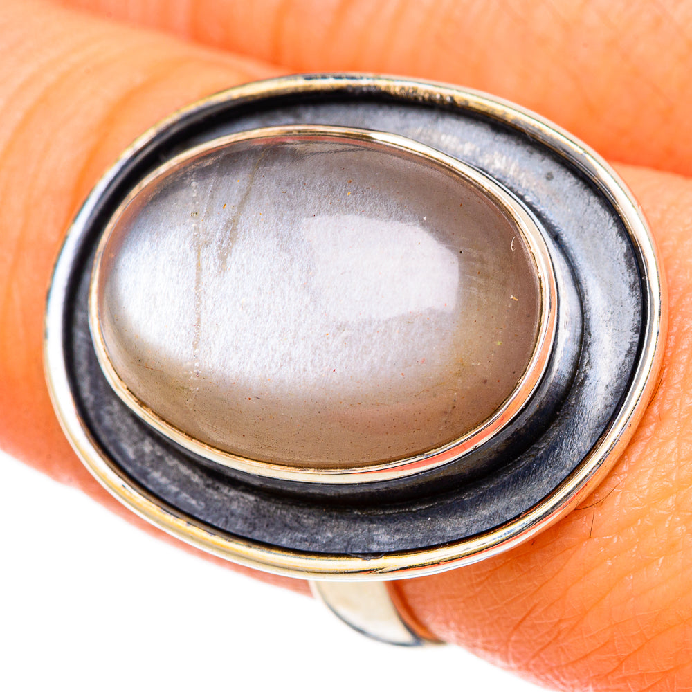 Chocolate Moonstone Rings handcrafted by Anasilvercos - RING102043