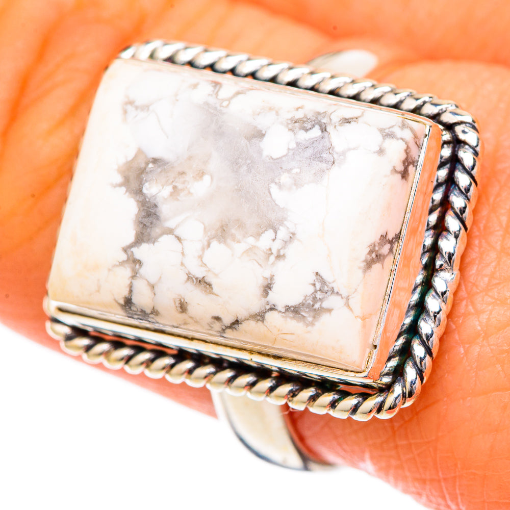 Howlite Rings handcrafted by Anasilvercos - RING102047
