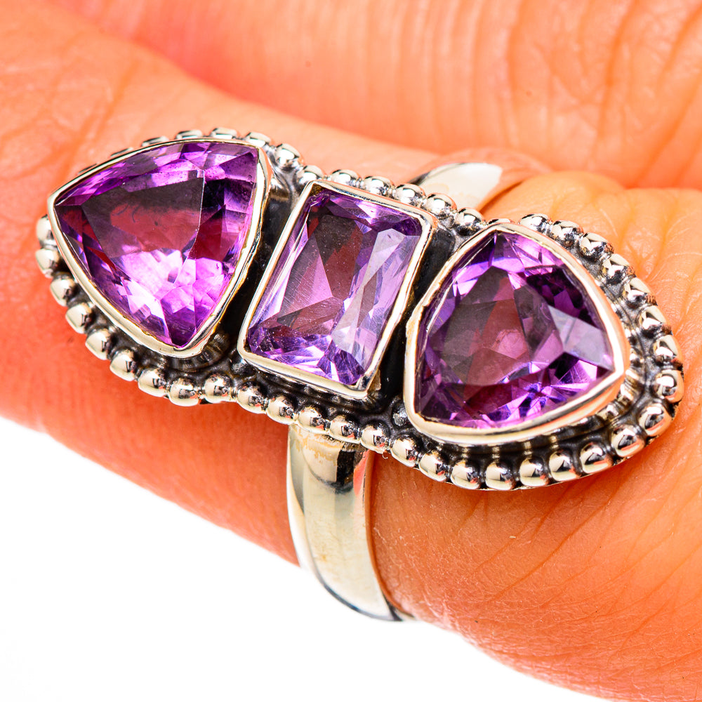 Amethyst Rings handcrafted by Anasilvercos - RING102059