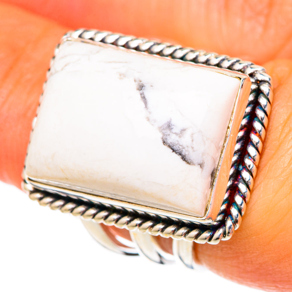 Howlite Rings handcrafted by Anasilvercos - RING102073