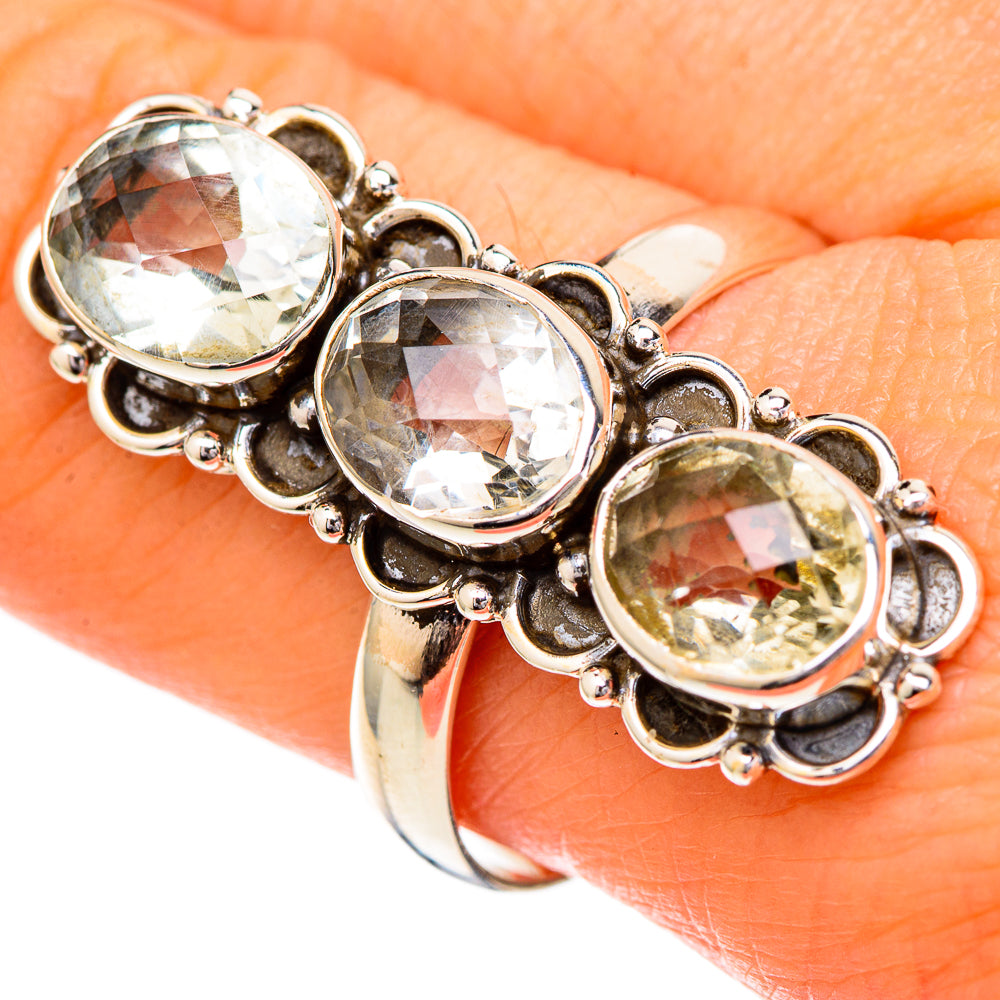 Green Amethyst Rings handcrafted by Anasilvercos - RING102109