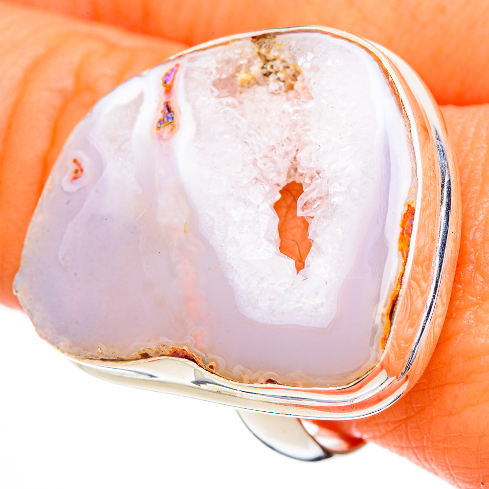 White Geode Slice Rings handcrafted by Anasilvercos - RING102129